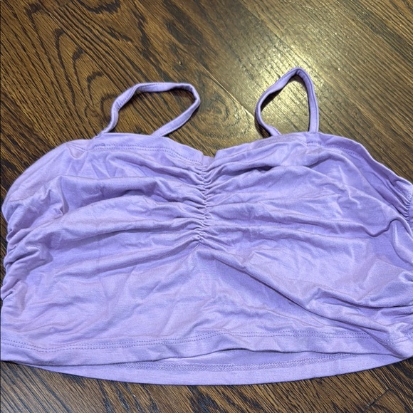 SHEIN Tops - SHEIN Lavender Ruched Crop Top